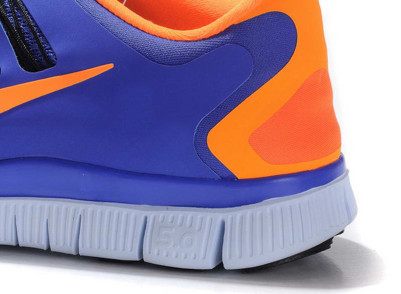 nike Free Run 5.0 V2  Mens and Womens Running Shoes New Breathable Blue Orange (4)